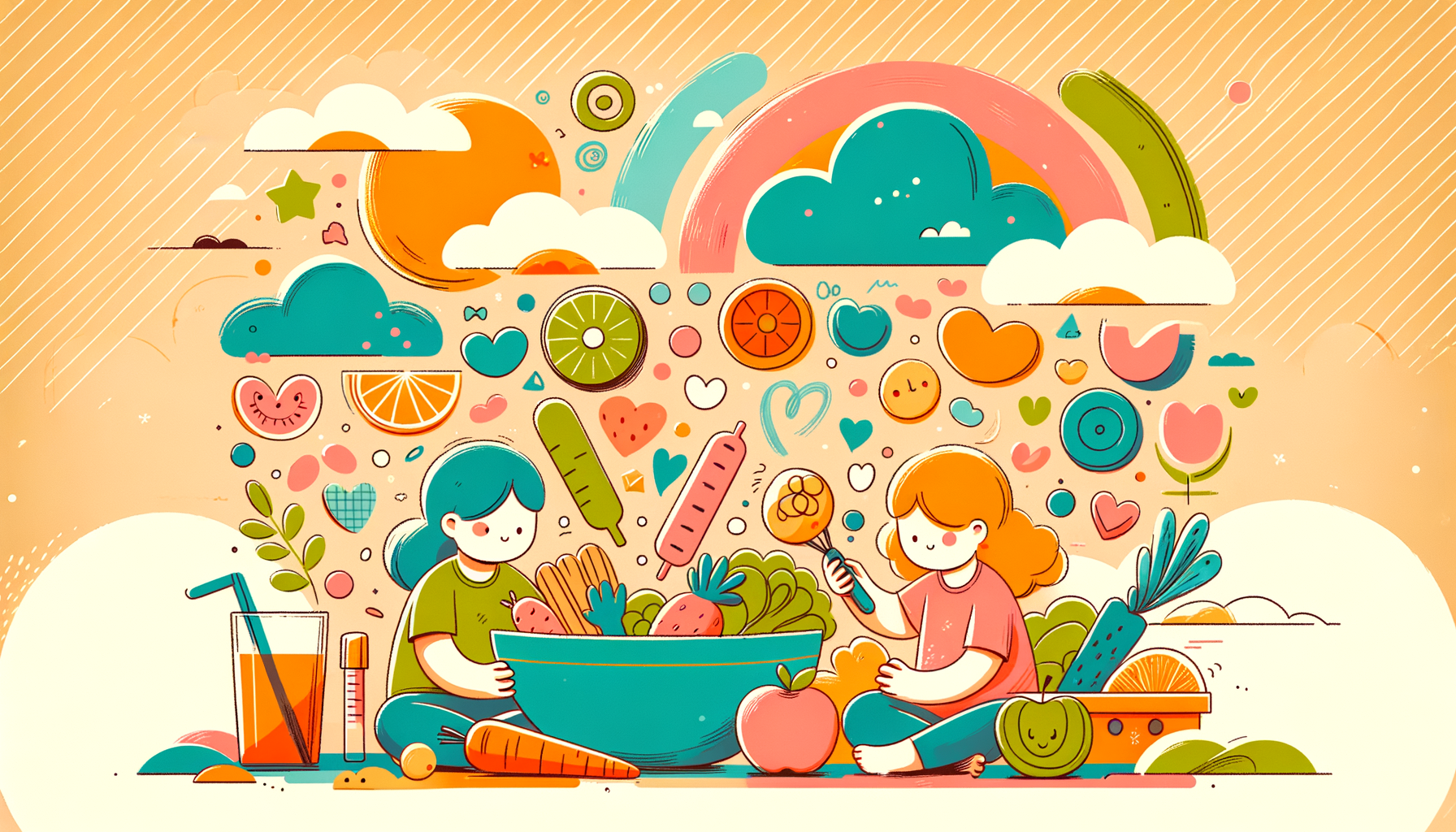 Preparing and Sharing a Healthy Snack with Someone